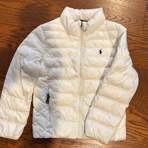 Ralph Lauren Girls White Puffer Jacket 6